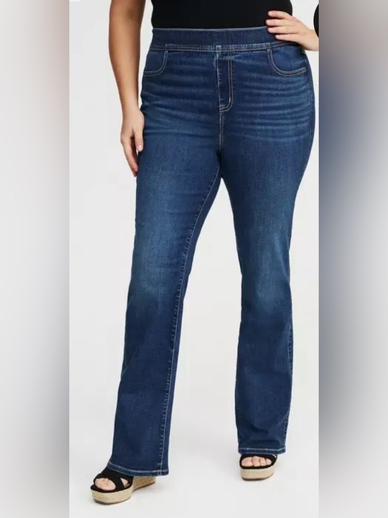 torrid Denim - Torrid- Lean Jean Slim Boot Super Soft Pull On Bootcut Jeans Sz 1S (14/16)
